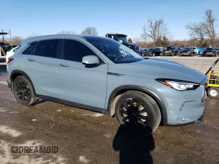 2022 Infiniti QX50 Essential with VIN 3PCAJ5CB7NF109589, listed as a Copart auction lot 41307804 with 15,593 mi miles and Salvage Title. Bid and sale history available at DreamBid. Image 4.