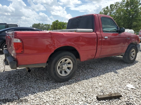 2004 Ford Ranger XL with VIN 1FTYR10D74PB06525, listed as a Copart auction lot 65062954 with 366,740 mi miles and Salvage Title. Bid and sale history available at carsss.com. Image 3.