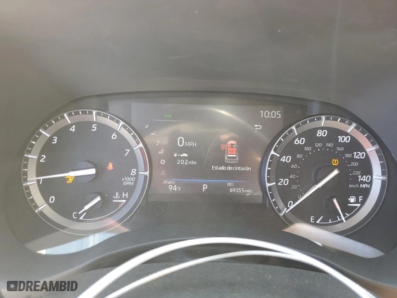 2020 Toyota Highlander XLE with VIN 5TDGZRAH3LS022279, listed as a Copart auction lot 48908075 with 69,355 mi miles and Salvage Title. Bid and sale history available at carsss.com. Image 9.
