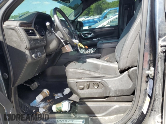 2021 Chevrolet Suburban LT with VIN 1GNSCCKD2MR469892, listed as a Copart auction lot 53993195 with 78,685 mi miles and Salvage title. Bid and sale history available at DreamBid. Image 7.