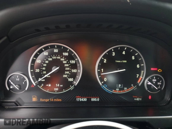 2016 BMW X5 xDrive50i with VIN 5UXKR6C53G0J83413, listed as a Copart auction lot 45042795 with 175,430 mi miles and Clean Title. Bid and sale history available at carsss.com. Image 9.