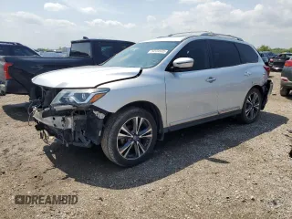 2018 Nissan Pathfinder SL with VIN 5N1DR2MN1JC665932, listed as a Copart auction lot 54134935 with 80,811 mi miles and Salvage title. Bid and sale history available at DreamBid. Image 1.