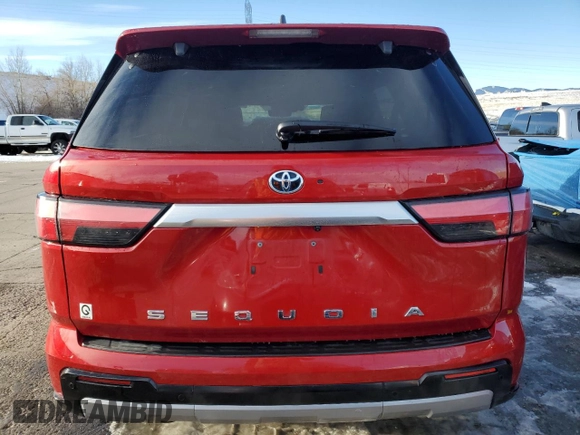 2023 Toyota Sequoia SR5 with VIN 7SVAAABA1PX019290, listed as a Copart auction lot 42162895 with 29,184 mi miles and Salvage Title. Bid and sale history available at carsss.com. Image 6.