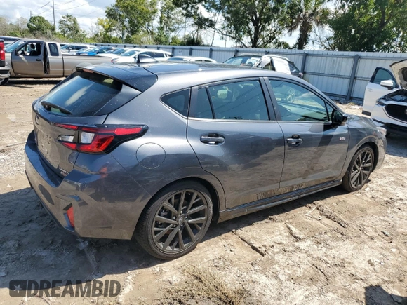 2024 Subaru Impreza RS with VIN JF1GUHJC5R8343675, listed as a Copart auction lot 73844394 with 0 mi miles and Non Repairable. Bid and sale history available at carsss.com. Image 3.