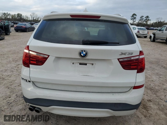 2016 BMW X3 sDrive28i with VIN 5UXWZ7C51G0M83555, listed as a Copart auction lot 87007234 with 111,070 mi miles and Salvage Title. Bid and sale history available at DreamBid. Image 6.