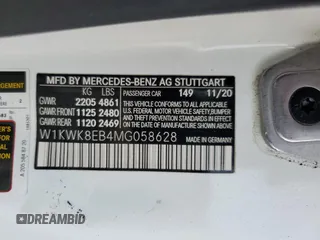 2021 Mercedes-Benz C 300 with VIN W1KWK8EB4MG058628, listed as a Copart auction lot 79281414 with 113,078 mi miles and Salvage Title. Bid and sale history available at DreamBid. Image 14.