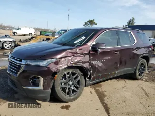 2022 Chevrolet Traverse LT Cloth with VIN 1GNERGKW6NJ140682, listed as a Copart auction lot 51655595 with 51,208 mi miles and Salvage title. Bid and sale history available at DreamBid. Image 1.