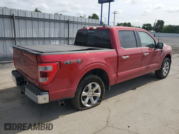 2022 Ford F-150 XL with VIN 1FTFW1E81NKE69218, listed as a Copart auction lot 57490175 with 88,487 mi miles and Salvage title. Bid and sale history available at DreamBid. Image 3.