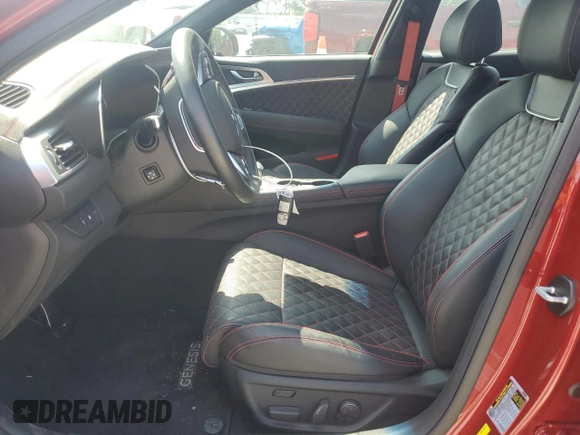 2022 Genesis G70 3.3T with VIN KMTG54TE0NU103418, listed as a Copart auction lot 61024094 with 7,750 mi miles and Salvage Title. Bid and sale history available at carsss.com. Image 7.