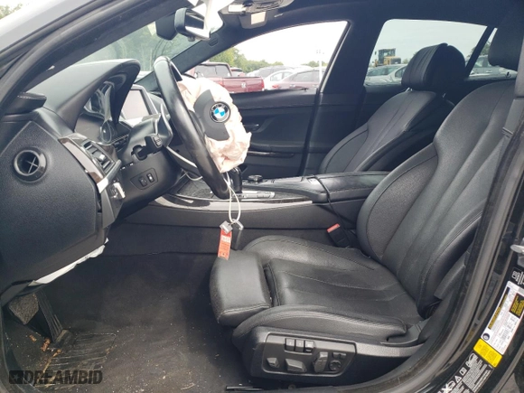 2015 BMW 6 Series 640i xDrive with VIN WBA6B8C56FD453645, listed as a Copart auction lot 68532103 with 0 mi miles and Salvage Title. Bid and sale history available at carsss.com. Image 7.