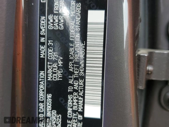 2022 Volvo XC60 Inscription с VIN YV4062RL8N1905916, выставлен на аукционе Copart как лот 53285845 с пробегом 49 797 миль миль и Списание • Salvage title. История ставок и продаж доступна на DreamBid. Изображение 12.