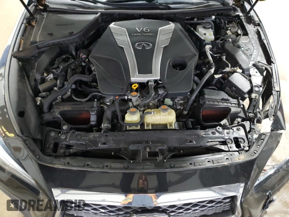 2018 Infiniti Q50 RED SPORT 400 with VIN JN1FV7ARXJM480935, listed as a Copart auction lot 49582535 with 64,431 mi miles and Salvage Title. Bid and sale history available at carsss.com. Image 11.