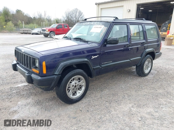 1998 Jeep Cherokee Sport with VIN 1J4FT68S2WL237956, listed as a IAAI auction lot 41846188 with 1 mi miles. Bid and sale history available at carsss.com. Image 2.