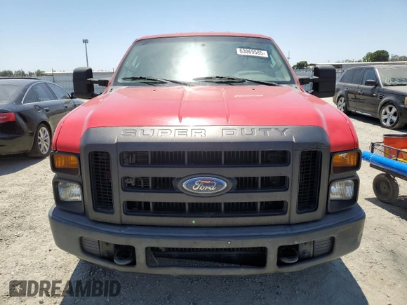 2008 Ford F-250 XL with VIN 1FTSW20RX8EC90604, listed as a Copart auction lot 63069585 with 280,927 mi miles and Clean title. Bid and sale history available at DreamBid. Image 5.