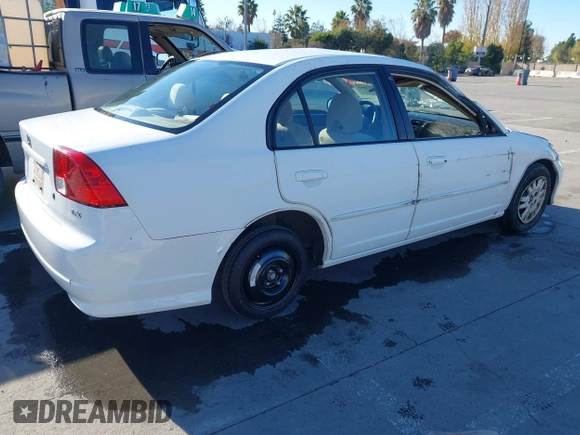 2004 Honda Civic LX with VIN 2HGES16574H586644, listed as a IAAI auction lot 40991883 with 199,336 mi miles. Bid and sale history available at carsss.com. Image 4.
