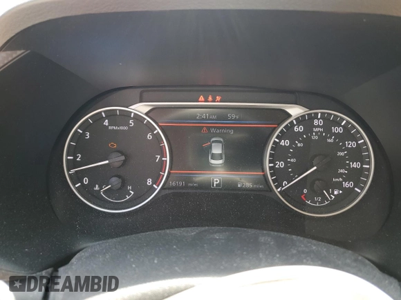 2020 Nissan Sentra SV with VIN 3N1AB8CV9LY302811, listed as a Copart auction lot 51254865 with 16,191 mi miles and Salvage Title. Bid and sale history available at carsss.com. Image 9.