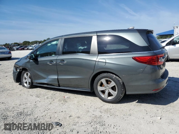 2019 Honda Odyssey EX with VIN 5FNRL6H58KB052482, listed as a Copart auction lot 42491615 with 57,229 mi miles and Salvage Title. Bid and sale history available at carsss.com. Image 2.