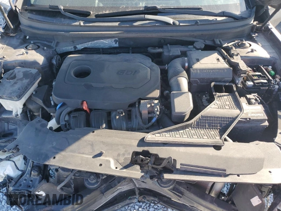 2018 Hyundai Sonata Sport Plus with VIN 5NPE34AF4JH709798, listed as a Copart auction lot 46046495 with 107,575 mi miles and Salvage Title. Bid and sale history available at DreamBid. Image 12.