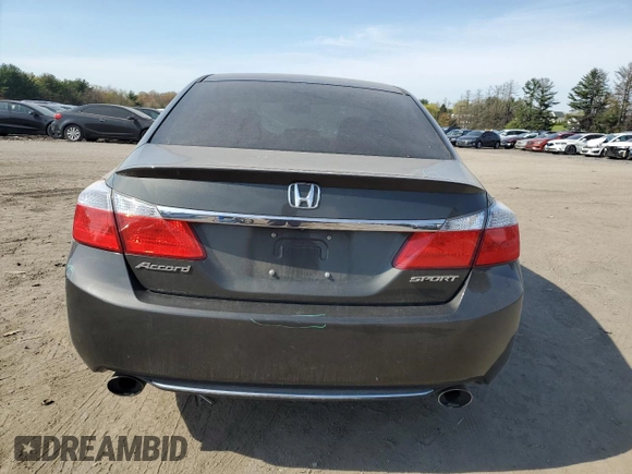 2014 Honda Accord Sedan Sport with VIN 1HGCR2F53EA105068, listed as a Copart auction lot 53440805 with 114,923 mi miles and Salvage Title. Bid and sale history available at carsss.com. Image 6.
