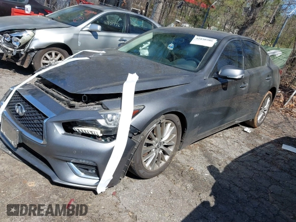 2018 Infiniti Q50 3.0t Luxe with VIN JN1EV7AR7JM434233, listed as a IAAI auction lot 41850208 with 75,610 mi miles. Bid and sale history available at carsss.com. Image 20.