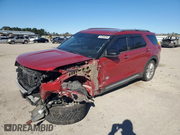 2022 Ford Explorer King Ranch z VIN 1FM5K8LC9NGB68945, wystawiony jako Copart lot #87059264 z przebiegiem 69 384 mil mil oraz Szkoda całkowita • Salvage title. Historia ofert i sprzedaży dostępna na DreamBid. Obrazek 1.