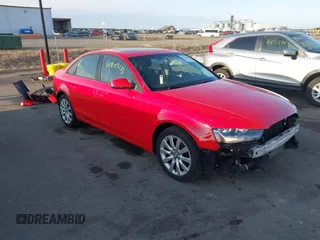 2014 Audi A4 Premium with VIN WAUBFAFL9EN030183, listed as a IAAI auction lot 41805273 with 114,545 mi miles. Bid and sale history available at carsss.com. Image 1.