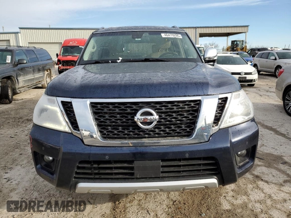 2017 Nissan Armada Platinum with VIN JN8AY2NE7H9703152, listed as a Copart auction lot 46479295 with 172,895 mi miles and Salvage Title. Bid and sale history available at carsss.com. Image 5.