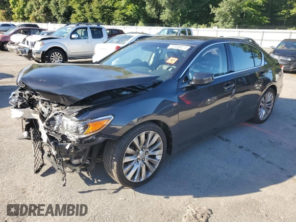 2014 Acura RLX Advance z VIN JH4KC1F92EC006169, wystawiony jako Copart lot #70839524 z przebiegiem Nie podano mil oraz Szkoda całkowita • Salvage title. Historia ofert i sprzedaży dostępna na DreamBid. Obrazek 1.