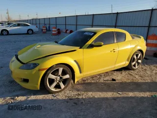 2004 Mazda RX-8 with VIN JM1FE17N640115680, listed as a Copart auction lot 42156205 with 133,558 mi miles and Salvage Title. Bid and sale history available at carsss.com. Image 1.