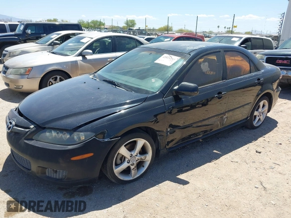 2008 Mazda 6 i Sport VE with VIN 1YVHP80C585M18702, listed as a IAAI auction lot 42028141 with 216,209 mi miles. Bid and sale history available at carsss.com. Image 2.