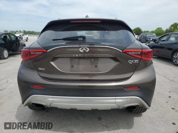 2017 Infiniti QX30 Premium with VIN SJKCH5CR5HA019904, listed as a Copart auction lot 54237285 with 190,348 mi miles and Salvage title. Bid and sale history available at DreamBid. Image 6.