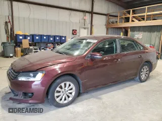 2013 Volkswagen Passat S w/Appearance with VIN 1VWAP7A3XDC126224, listed as a Copart auction lot 45559805 with 287,154 mi miles and Salvage Title. Bid and sale history available at carsss.com. Image 1.