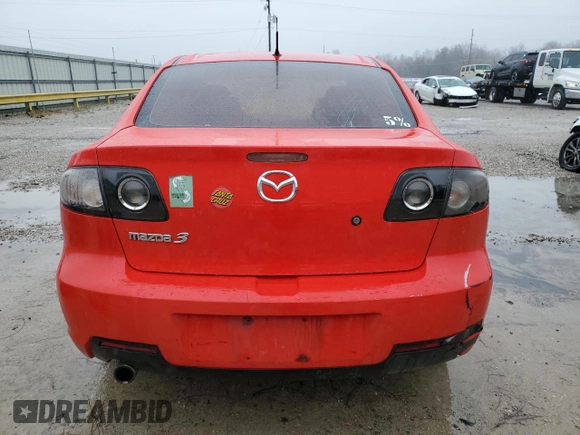 2008 Mazda 3 i Sport with VIN JM1BK12F581782392, listed as a Copart auction lot 44951295 with 188,112 mi miles and Non Repairable. Bid and sale history available at DreamBid. Image 6.