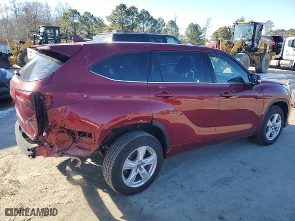 2021 Toyota Highlander L with VIN 5TDBZRBH9MS529973, listed as a Copart auction lot 88683845 with 40,365 mi miles and Salvage Title. Bid and sale history available at carsss.com. Image 3.