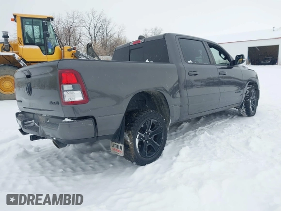 2020 Ram 1500 Big Horn with VIN 1C6SRFFT2LN182740, listed as a IAAI auction lot 41516660 with 86,489 mi miles and . Bid and sale history available at DreamBid. Image 4.
