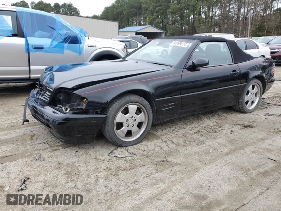 1999 Mercedes-Benz SL-Class with VIN WDBFA68F0XF184008, listed as a Copart auction lot 84998014 with 74,809 mi miles and Salvage Title. Bid and sale history available at carsss.com. Image 1.