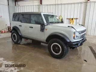2024 Ford Bronco Badlands with VIN 1FMEE9BP5RLA70638, listed as a Copart auction lot 57488895 with 20,310 mi miles and Salvage title. Bid and sale history available at DreamBid. Image 4.