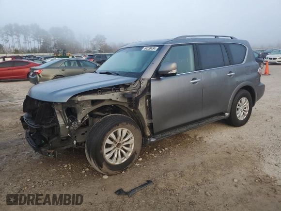 2017 Nissan Armada SV with VIN JN8AY2ND7H9007012, listed as a Copart auction lot 84239494 with 124,619 mi miles and Clean Title. Bid and sale history available at carsss.com. Image 1.
