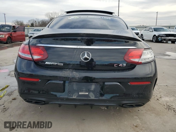 2018 Mercedes-Benz C 43 AMG with VIN WDDWJ6EB0JF668017, listed as a Copart auction lot 43320755 with 99,017 mi miles and Salvage Title. Bid and sale history available at DreamBid. Image 6.