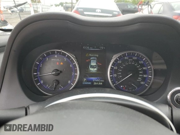 2017 Infiniti Q50 2.0t Sport with VIN JN1CV7ARXHM681506, listed as a Copart auction lot 66861994 with 97,493 mi miles and Salvage Title. Bid and sale history available at carsss.com. Image 9.