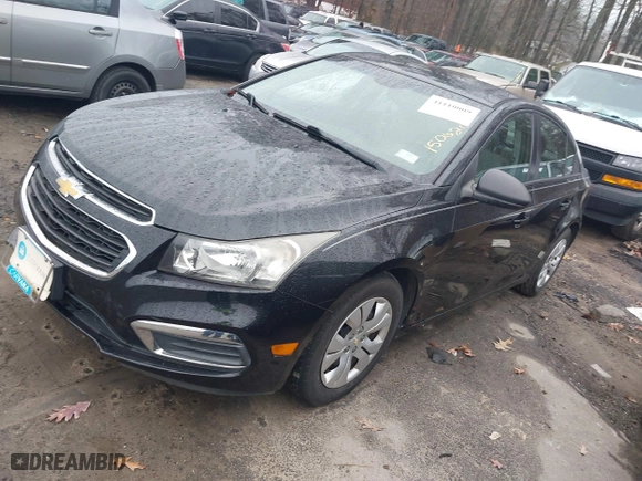 2015 Chevrolet Cruze LS with VIN 1G1PA5SH4F7150620, listed as a IAAI auction lot 41110009 with 77,494 mi miles. Bid and sale history available at carsss.com. Image 2.