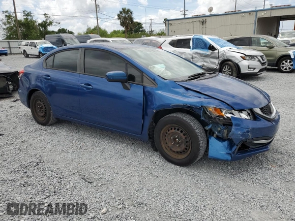 2014 Honda Civic Sedan LX with VIN 19XFB2F57EE014186, listed as a Copart auction lot 52188865 with 190,141 mi miles and Salvage Title. Bid and sale history available at carsss.com. Image 4.