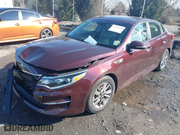 2016 Kia Optima LX Turbo with VIN 5XXGT4L14GG001906, listed as a IAAI auction lot 41543931 with 34,907 mi miles. Bid and sale history available at carsss.com. Image 17.