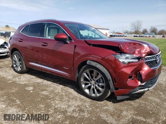 2021 Buick Envision Avenir with VIN LRBFZSR42MD141943, listed as a Copart auction lot 51734955 with 25,818 mi miles and Salvage Title. Bid and sale history available at carsss.com. Image 4.