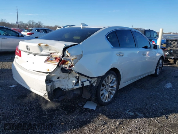 2014 Acura RLX Technology with VIN JH4KC1F58EC007601, listed as a IAAI auction lot 41338512 with 192,485 mi miles and . Bid and sale history available at DreamBid. Image 4.