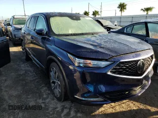 2023 Acura MDX w/Technology Package with VIN 5J8YD9H46PL007872, listed as a Copart auction lot 77379844 with 0 mi miles and Non Repairable. Bid and sale history available at carsss.com. Image 4.