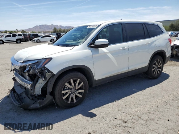 2019 Honda Pilot EX z VIN 5FNYF6H32KB050440, wystawiony jako Copart lot #54110515 z przebiegiem 68 262 mil mil oraz Szkoda całkowita • Salvage title. Historia ofert i sprzedaży dostępna na DreamBid. Obrazek 1.