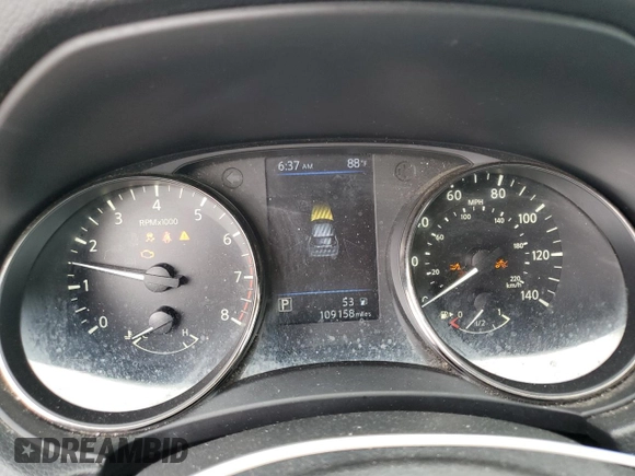 2020 Nissan Rogue SV with VIN KNMAT2MT8LP529641, listed as a Copart auction lot 61040385 with 109,158 mi miles and Salvage title. Bid and sale history available at DreamBid. Image 9.