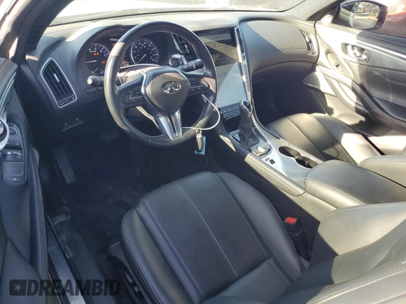 2018 Infiniti Q60 Sport with VIN JN1EV7EK6JM341104, listed as a Copart auction lot 82397074 with 53,666 mi miles and Salvage Title. Bid and sale history available at DreamBid. Image 8.
