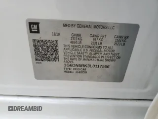2020 Cadillac CT5 Premium Luxury with VIN 1G6DN5RK3L0117566, listed as a Copart auction lot 58163615 with Not provided miles and Salvage title. Bid and sale history available at DreamBid. Image 12.